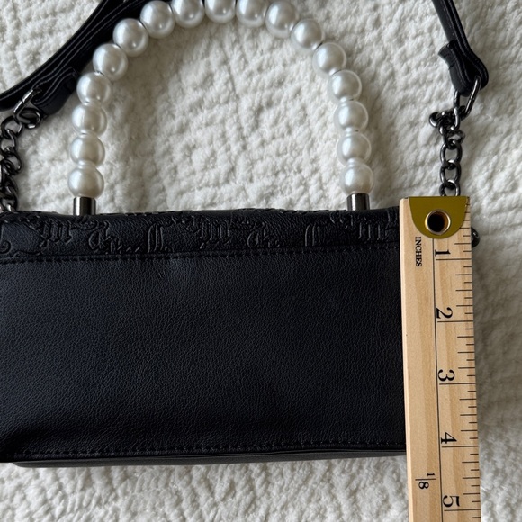 NWT Juicy Couture Black Mini Bag with Pearl Handle - Picture 9 of 9